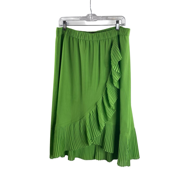 J RENEE Size LARGE Lime Ruffles SKIRT