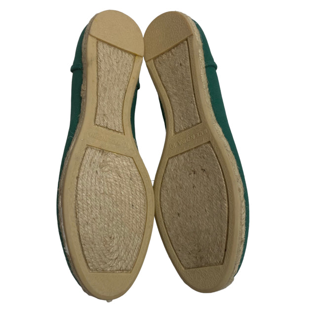 TALBOTS Size 10 Green Espadrille Canvas NWOT SHOE