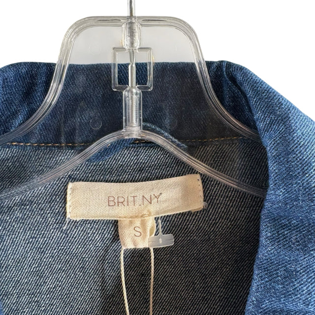BRIT NY Size SMALL Blue Denim NWT JACKET