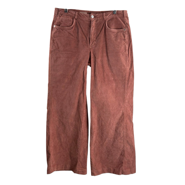 PILCRO Size 32 Pink Wide Leg Corduroy PANTS