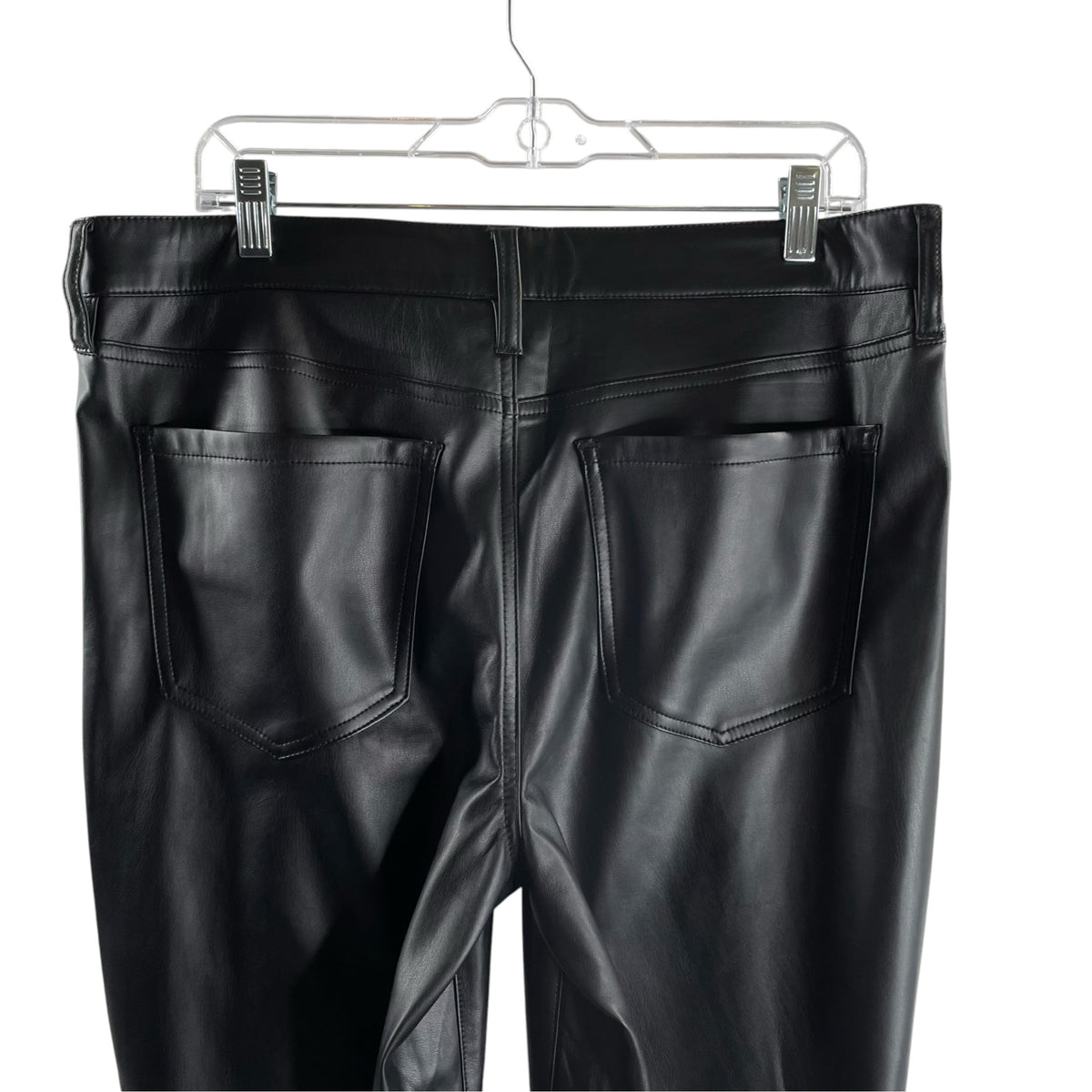 LIVERPOOL Size 14 Black Faux Leather PANTS