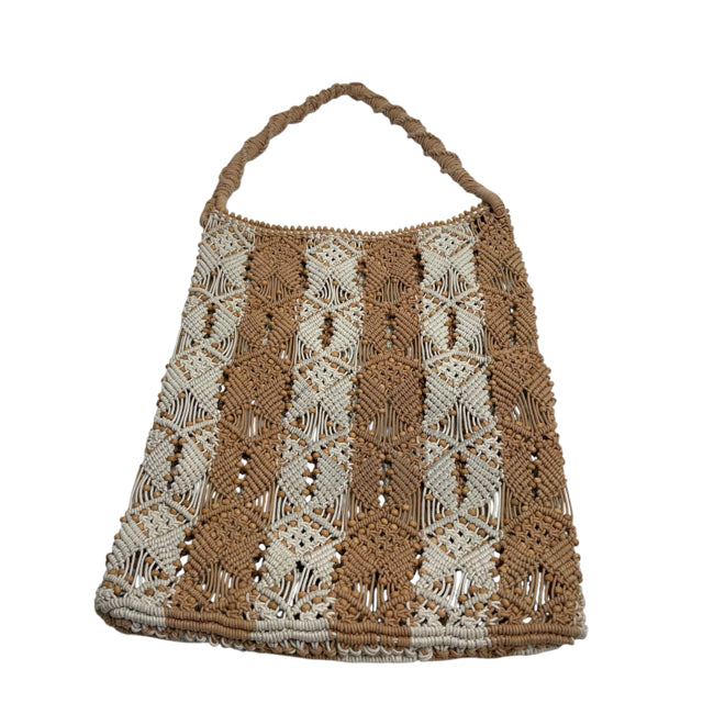 Tan/White Macrame PURSE