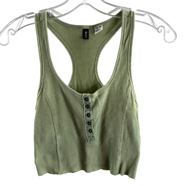 BDG. Size X-SMALL Mint Tank Crop Cotton TOP
