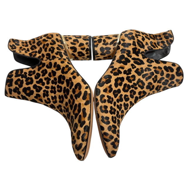 CHICOS Size 9 1/2 Brown/Black Ankle Haircalf SHOE