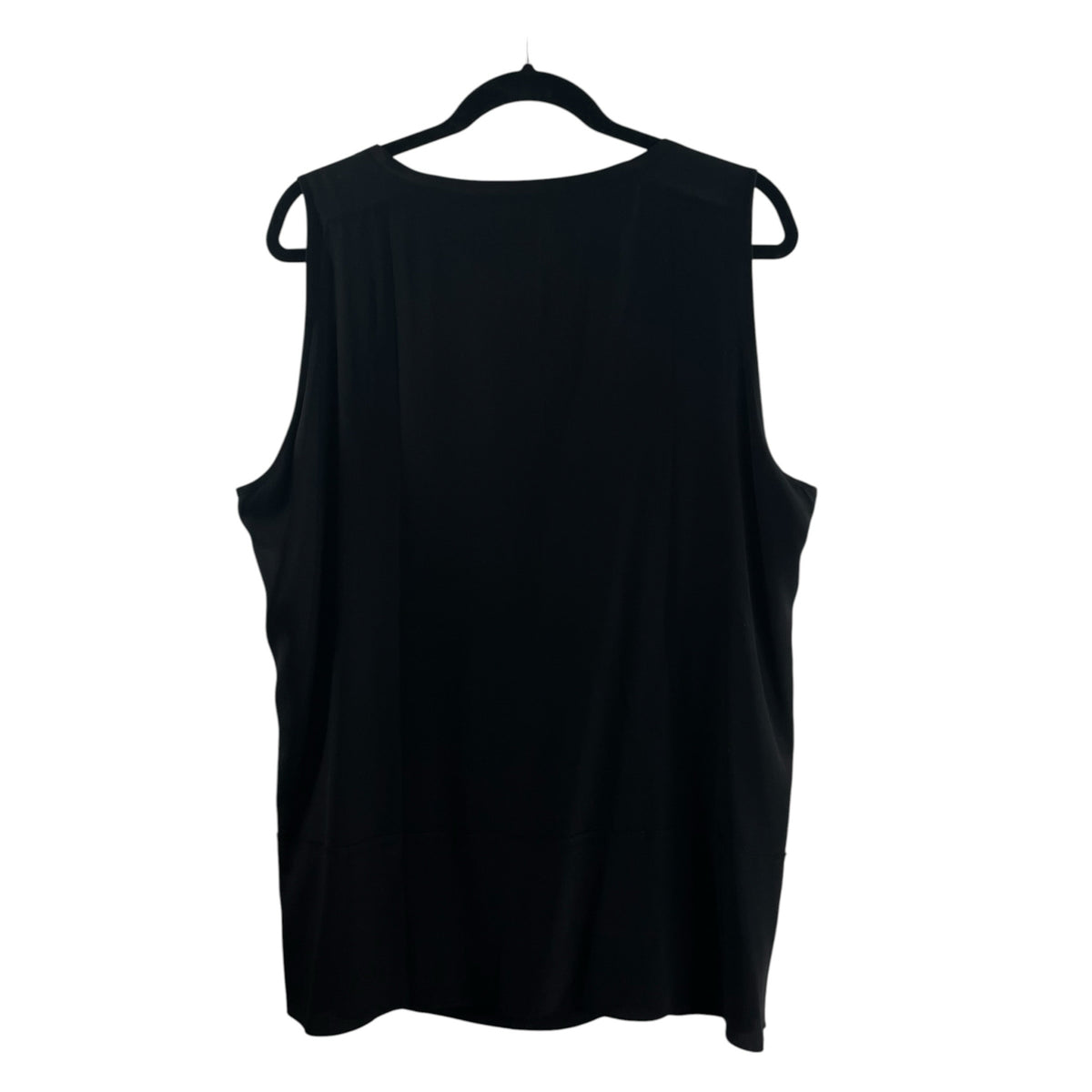 EILEEN FISHER Size 1X Black/Silver Bead Front Sleeveless NWT BLOUSE