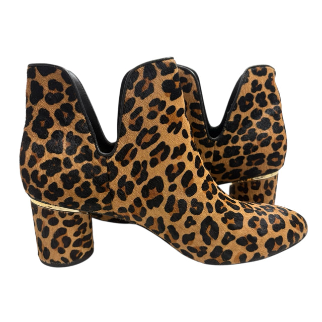 CHICOS Size 9 1/2 Brown/Black Ankle Haircalf SHOE