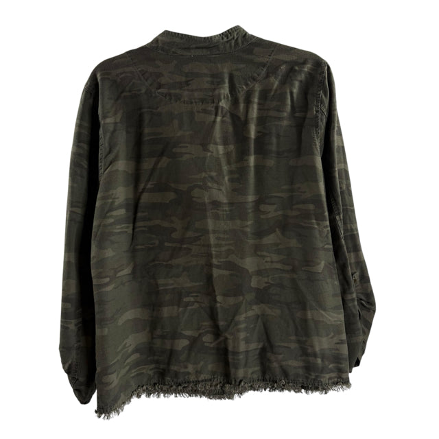 SANCTUARY Size LARGE Green Camo Cotton JACKET