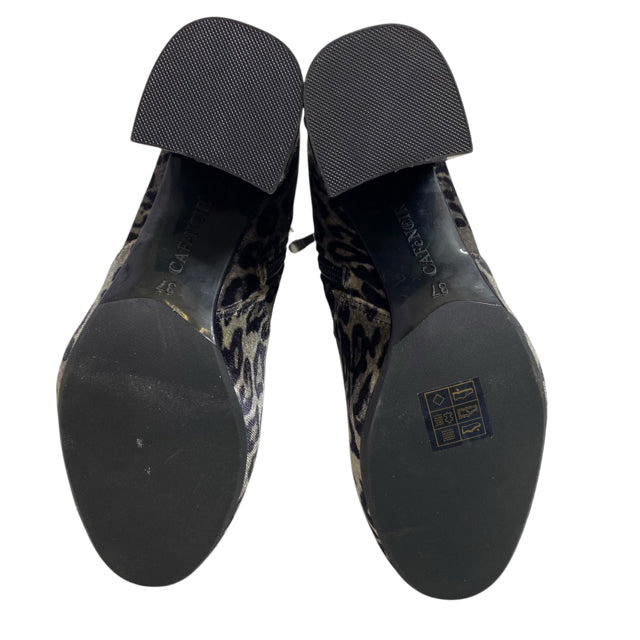 CAFE NOIR Size 37 Black Ankle Velvet NWOT SHOE