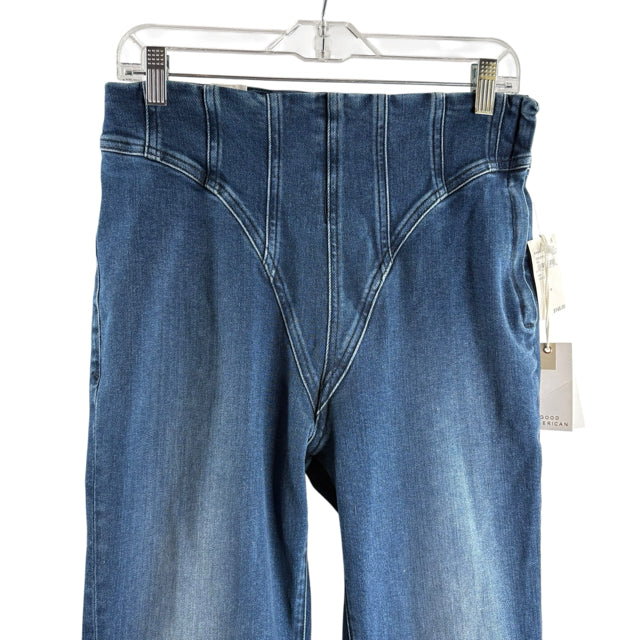 GOOD AMERICAN Size 10 Blue Waist Detail Denim NWT JEANS