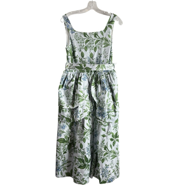 PROSPERINA Size MEDIUM Light Blue/Green Floral Sleeveless Cotton NWT DRESS