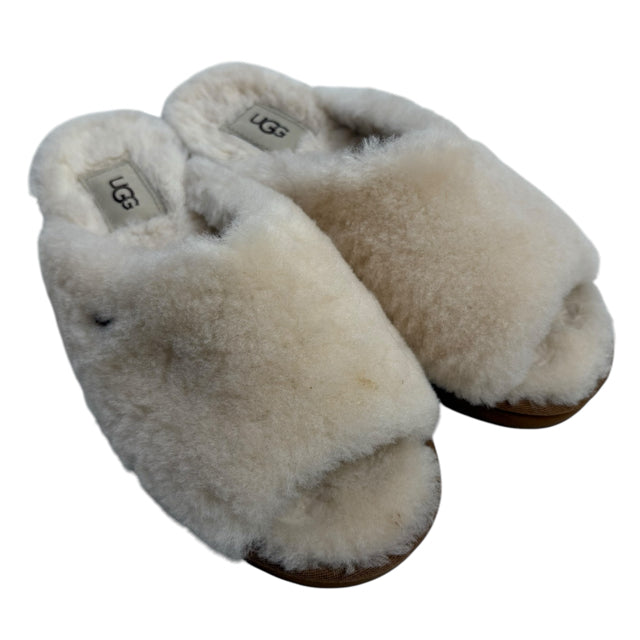 UGG Size 8 Cream Slide Shearling SHOE