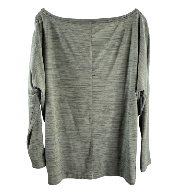 ATHLETA Size MEDIUM Sage 3/4 Sleeve Polyester Blend ACTIVE TOP