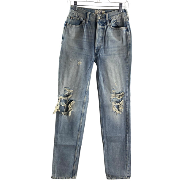 WE THE FREE Size 24 Light Blue Distressed Denim JEANS