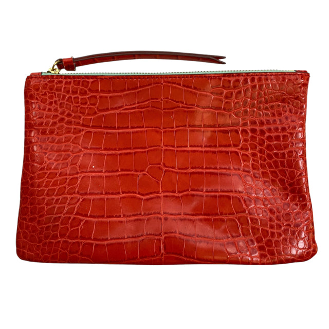 BANANA REPUBLIC Red/Mint Croc Look WALLET