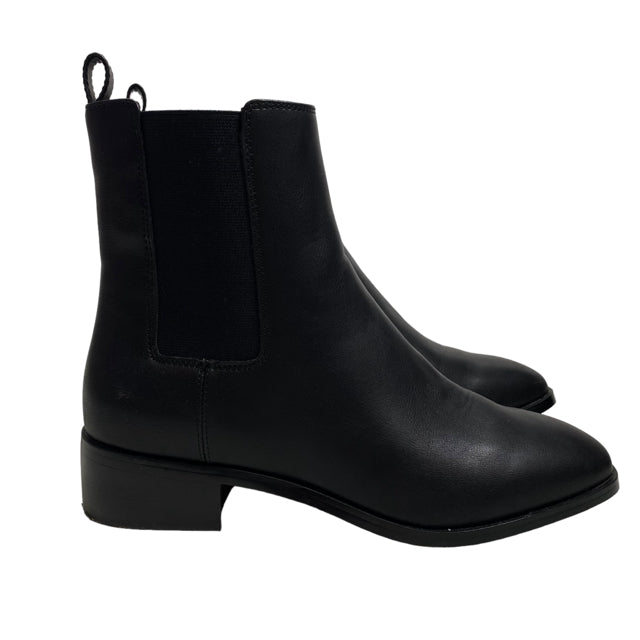 J CREW Size 8 1/2 Black Ankle Leather BOOT