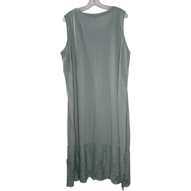 LOGO Size X-LARGE Seafoam Hem Detail Sleeveless DRESS
