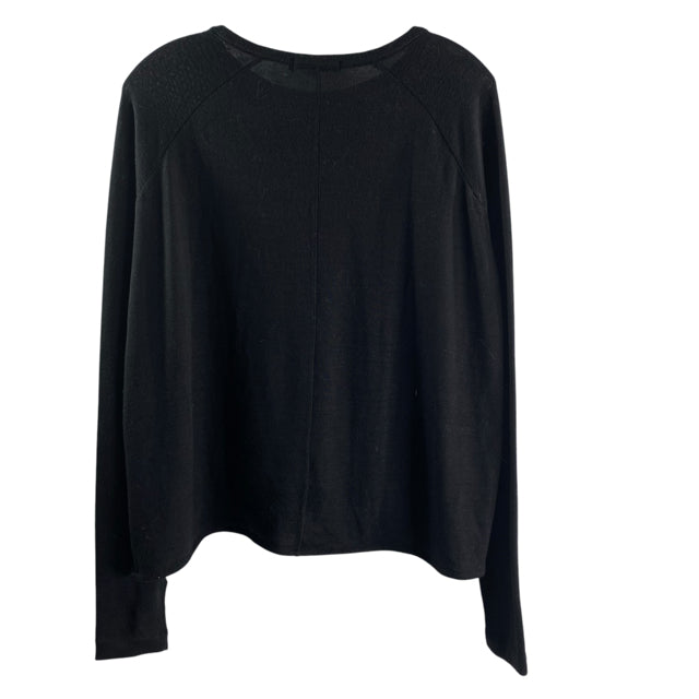 RAG & BONE Size SMALL Black Long Sleeve Tee Rayon Blend TOP