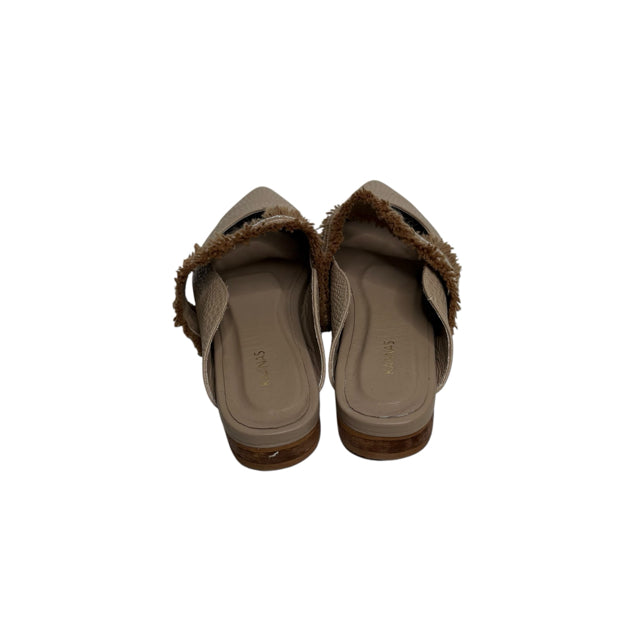 KAANAS Size 8 Tan Slide Faux Leather SHOE