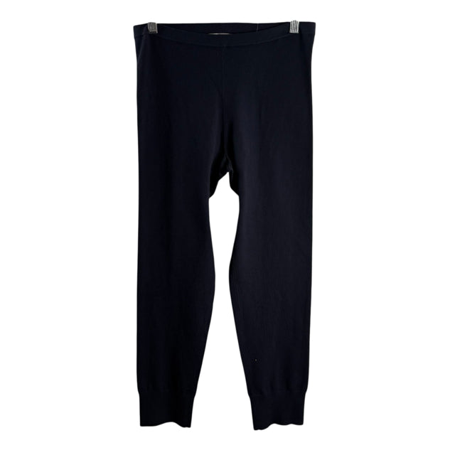VINCE Size LARGE Dark Blue Elastic Waist Cotton Blend NWT PANTS