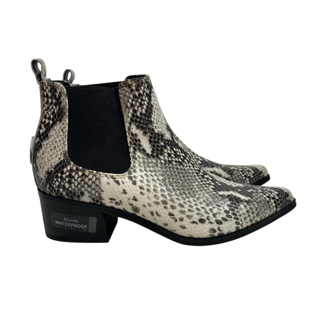 BLONDO Size 7 Black/Gray Ankle Snake Look NWT BOOT