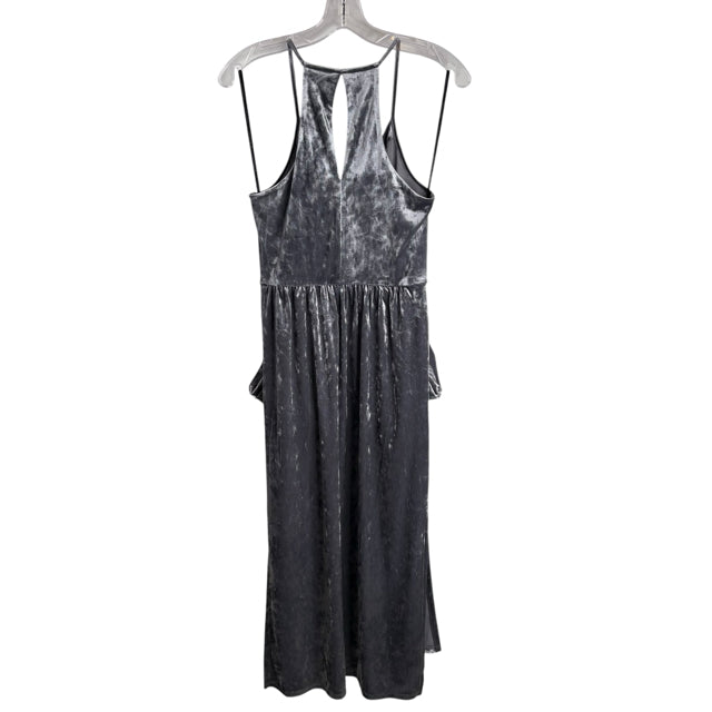 BCBG GEN Size SMALL Gray Strappy Crushed Velvet NWT DRESS