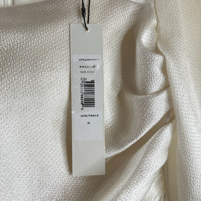 ML MONIQUE LLUILLIER Size 6 Cream Ruched Long Sleeve Polyester NWT DRESS