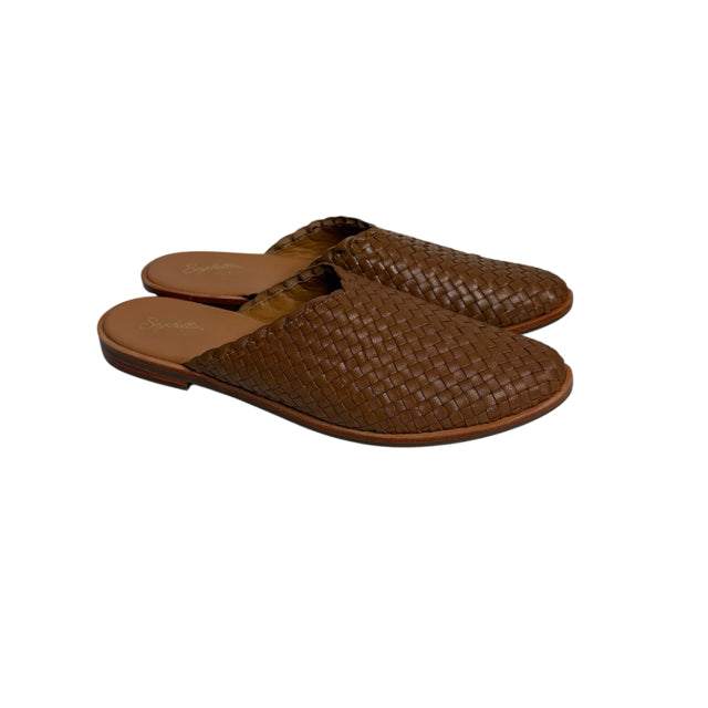 SEYCHELLES Size 11 Brown Mule Leather Weave NWOT SHOE