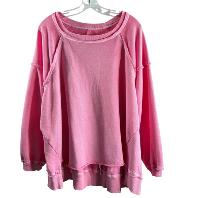 FP MOVEMENT Size X-SMALL Pink Long Sleeve Sweaterknit NWT TOP