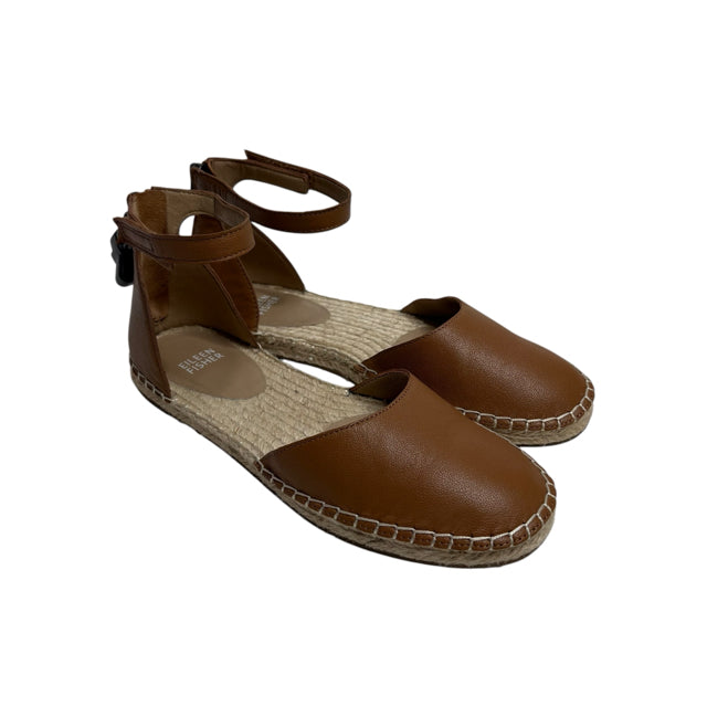 EILEEN FISHER Size 7 Brown Ankle Strap SHOE