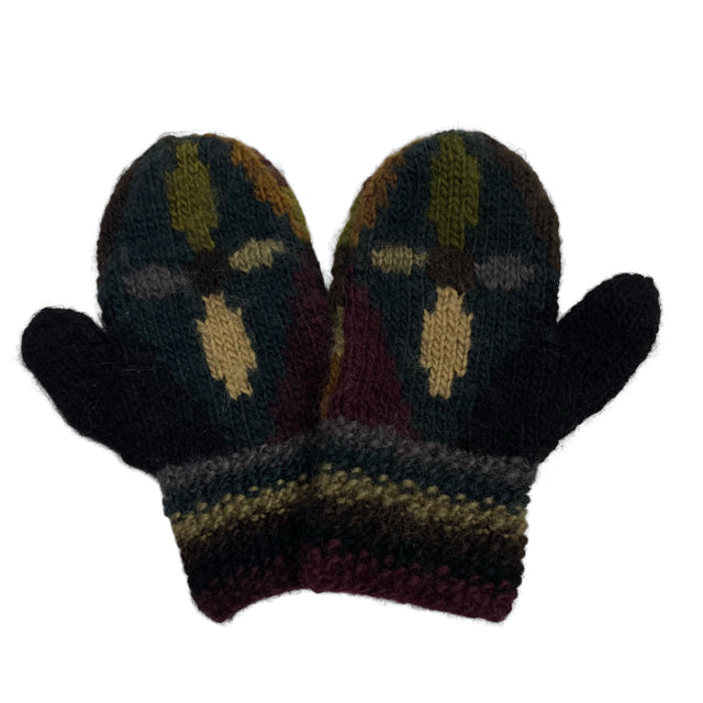 Dark Multi Knit Details WINTER GLOVE