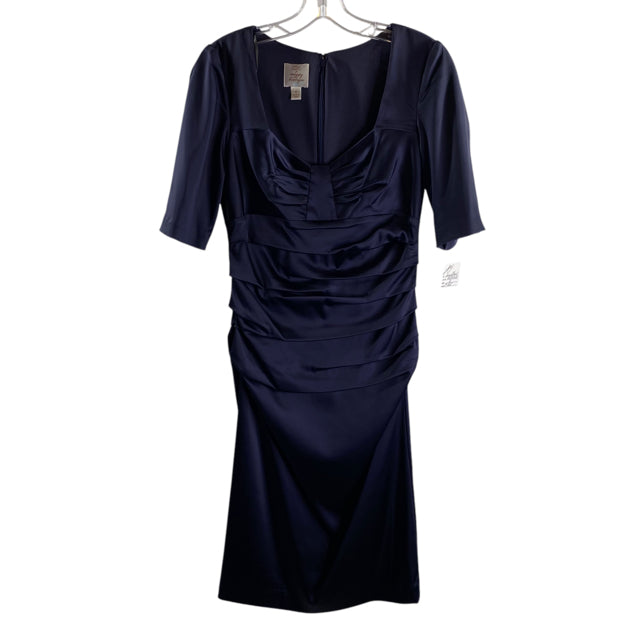 SUZI CHIN Size 6 Navy 3/4 Sleeve NWT DRESS