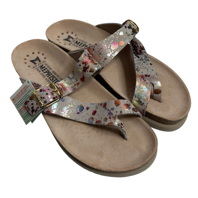 MEPHISTO Size 38 Gold Sandal NWT SHOE