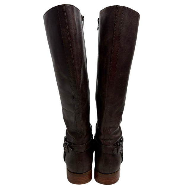 COACH Size 9 Dark Brown Knee High Leather BOOT
