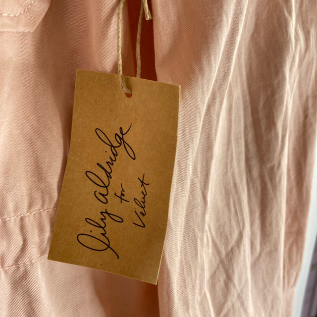 LILY ALDRIDGE / VELVET Size SMALL Light Pink Pockets Cotton NWT JACKET