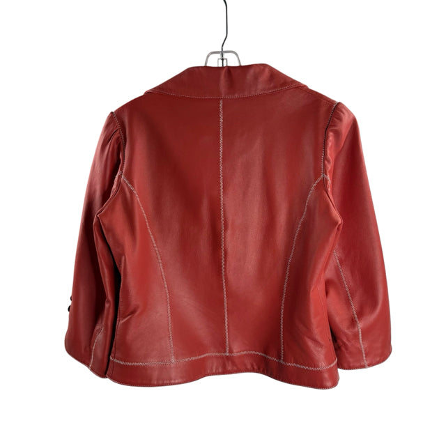 WILSON'S Size SMALL Salmon Leather JACKET