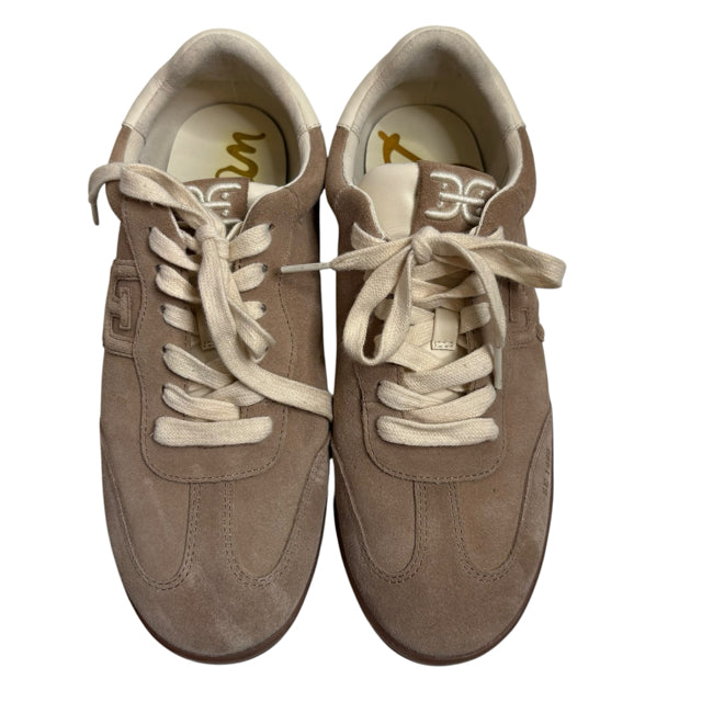 SAM EDELMAN Beige/Cream Suede Sneakers