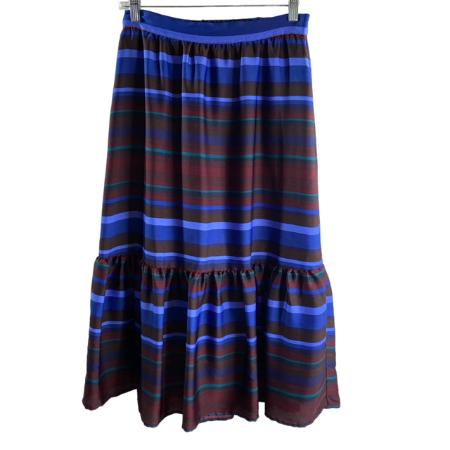 BANANA Size X-SMALL Blue/Brown Stripe SKIRT