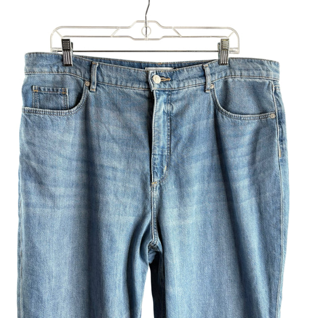 LOFT Size 33 TALL Light Blue Denim JEANS