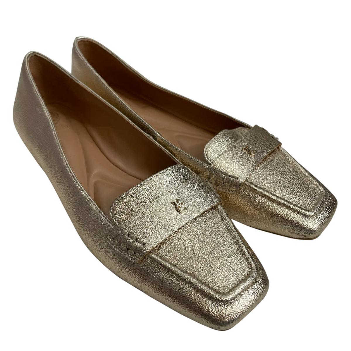 VINCE CAMUTO Size 8 Gold Flats Metallic Leather SHOE
