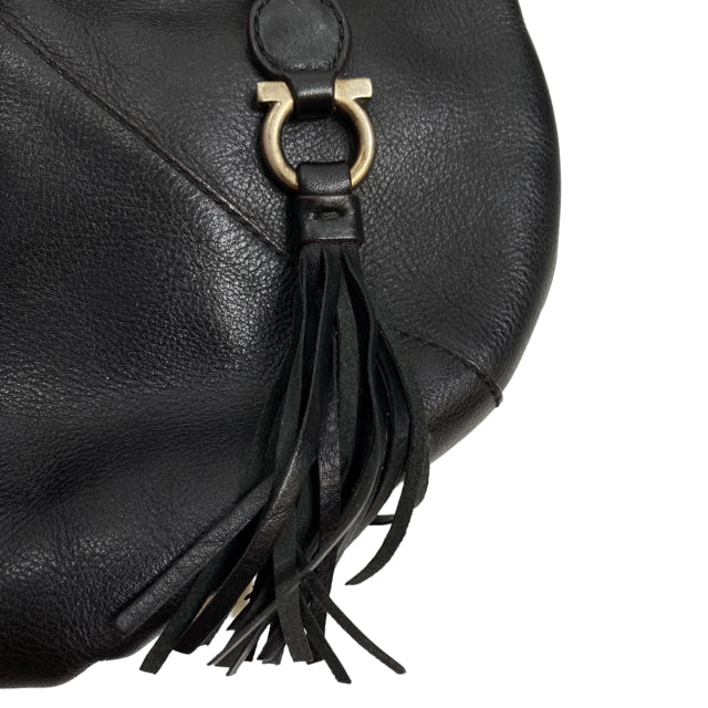 FERRAGAMO Black Leather Vintage PURSE