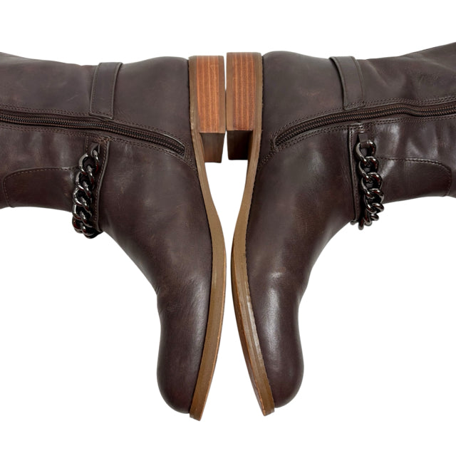 COACH Size 9 Dark Brown Knee High Leather BOOT