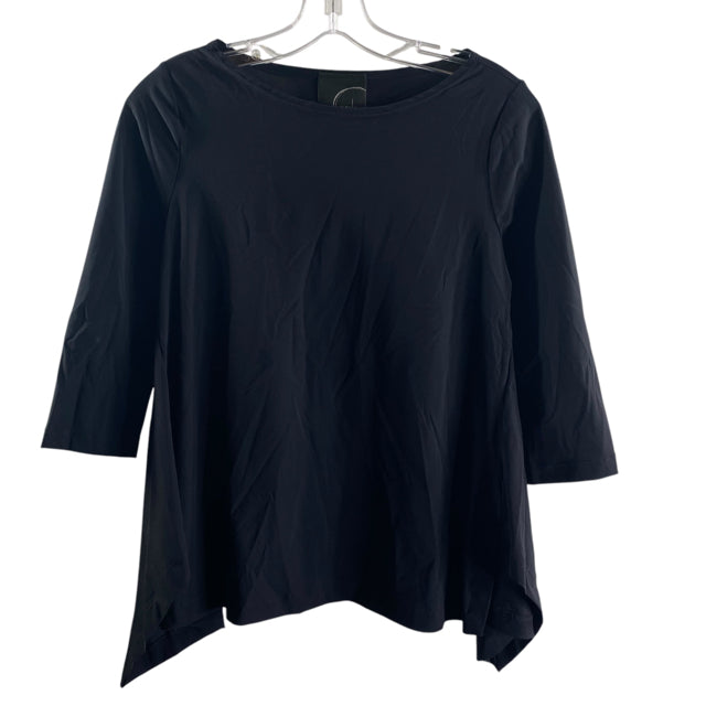PORTO Size X-SMALL Black 3/4 Sleeve Polyamide Blend NWT TOP