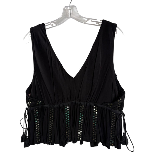 FOREVER THAT GIRL Size MED Black Sleeveless Camisole Sequins NWT TOP