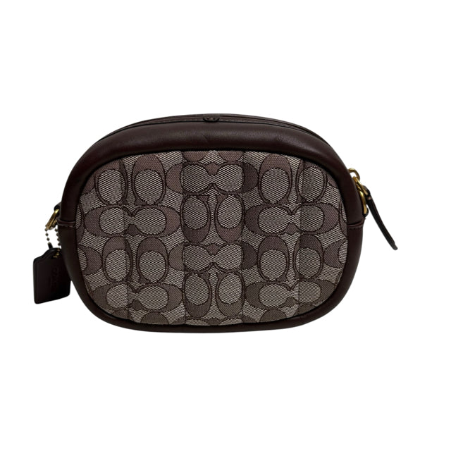 COACH Brown/Tan "C" print Quilted Cross Body NWT PURSE