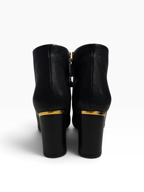 CHLOE Size 37 Black Ankle Leather NWT BOOT