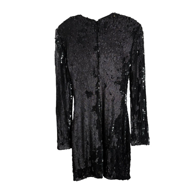 ELIZABETH & JAMES Size 6 Black Long Sleeve Sequins DRESS