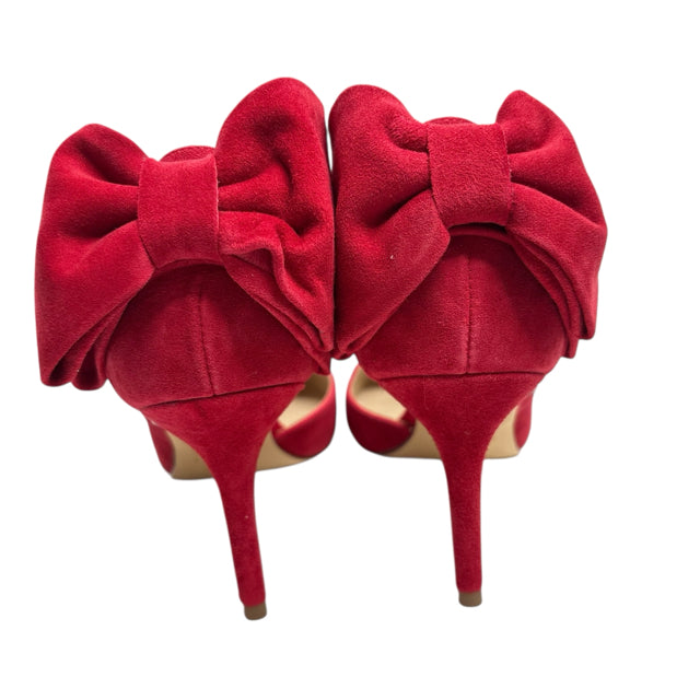 WHBM Size 9 1/2 Red Pump Suede NWT SHOE