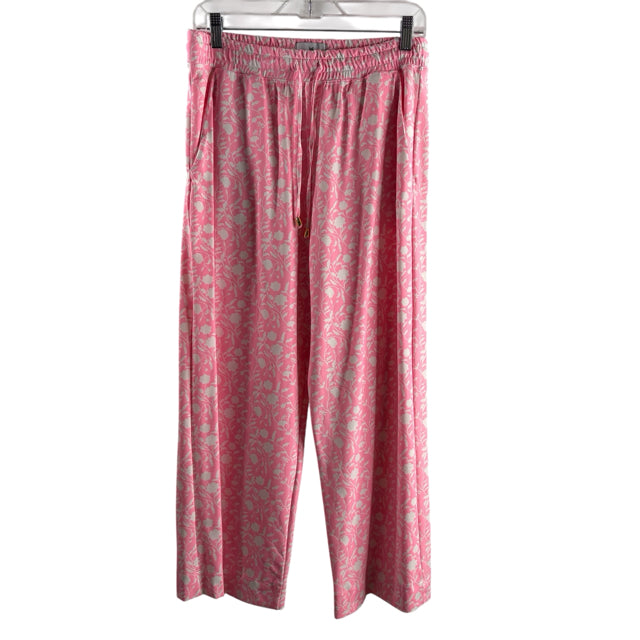 DUDLEY STEPHENS Size MEDIUM Pink/White Print Drawstring Nylon PANTS