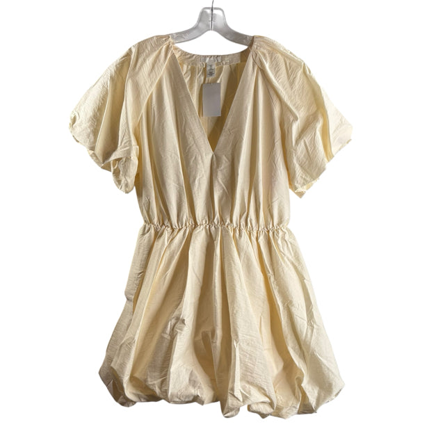 H & M Size MEDIUM Cream 3/4 Sleeve Cotton Blend NWT DRESS