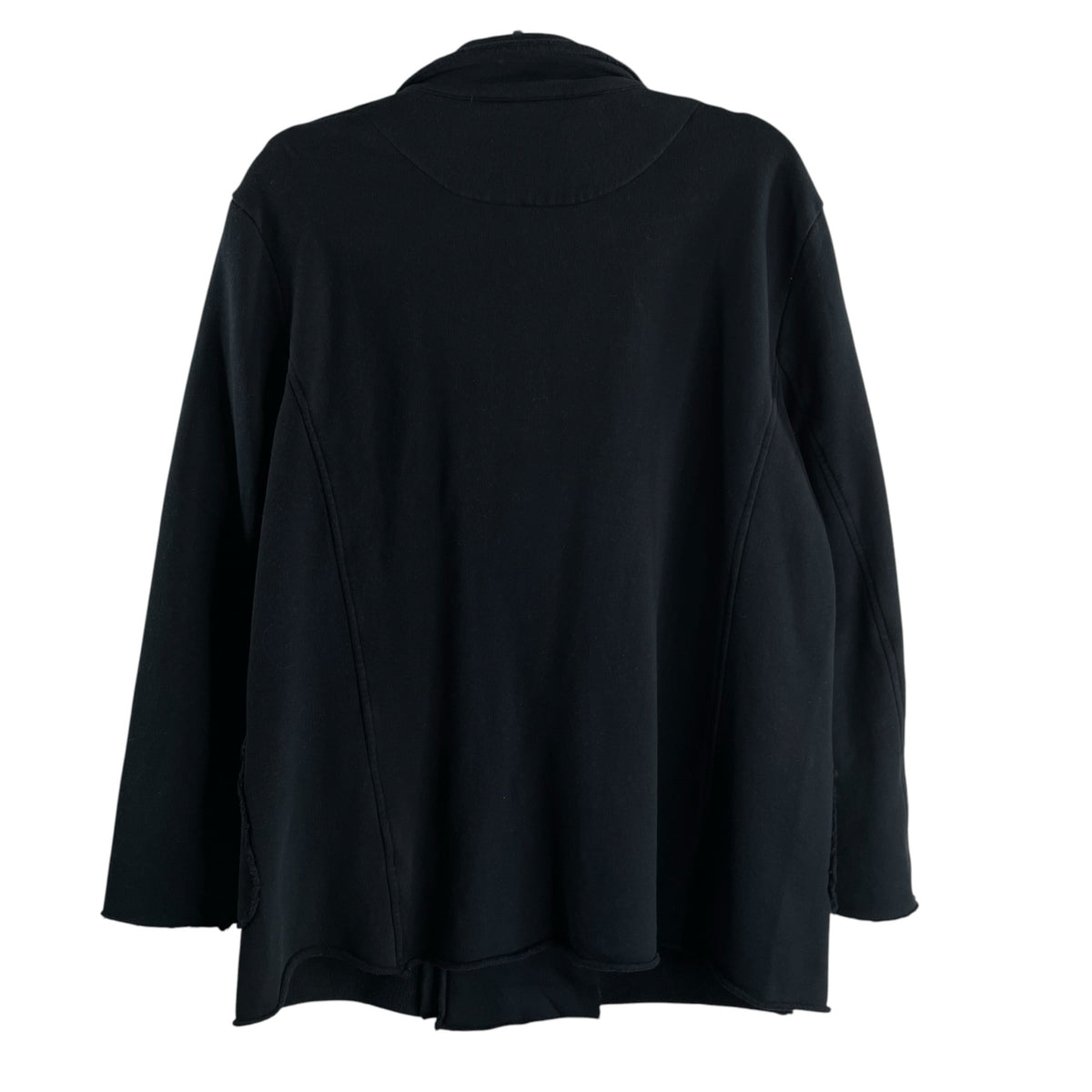 FRANK & EILEEN Size M/L Black Long Sleeve Jacket French Terry TOP